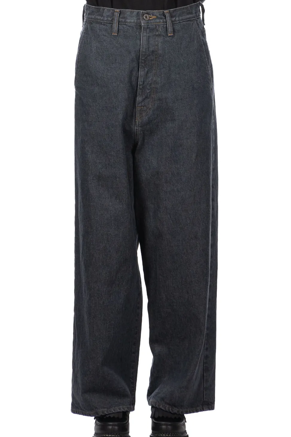 New Kapital 14oz BLKxECR Denim PORT Baggy Pants