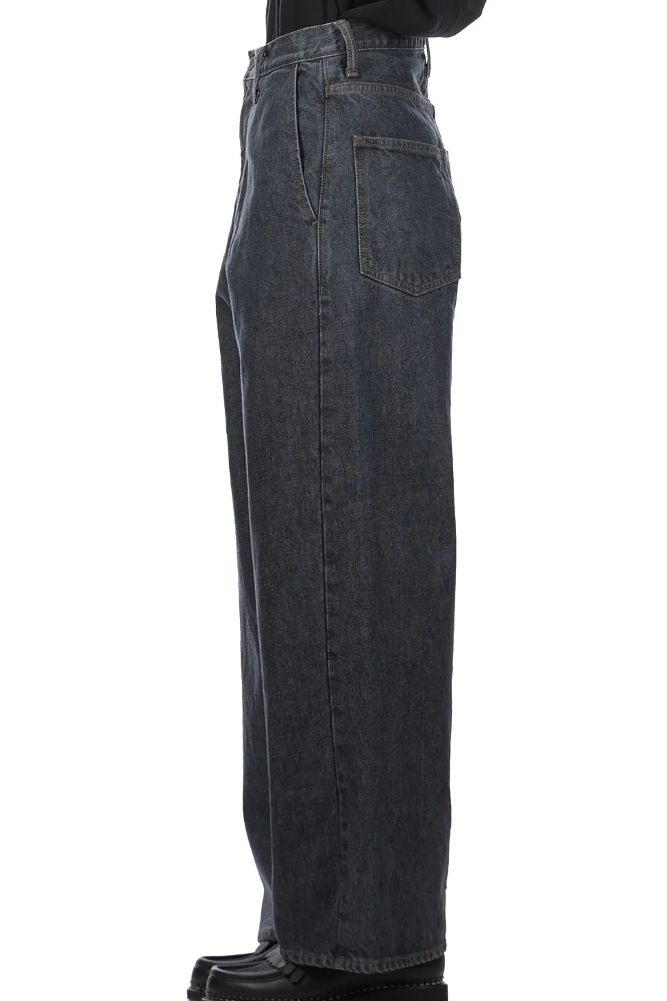 New Kapital 14oz BLKxECR Denim PORT Baggy Pants