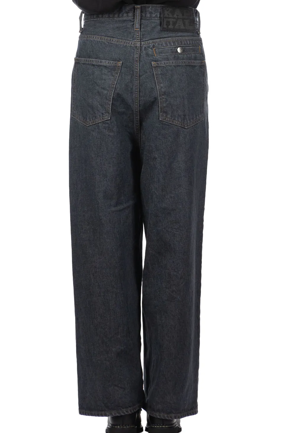 New Kapital 14oz BLKxECR Denim PORT Baggy Pants
