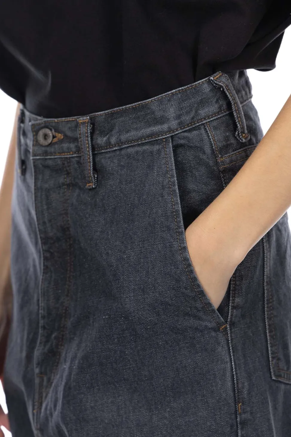 New Kapital 14oz BLKxECR Denim PORT Baggy Pants