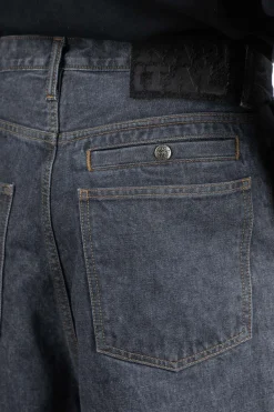 Outlet Kapital 14oz BLKxECR Denim PORT Baggy Pants
