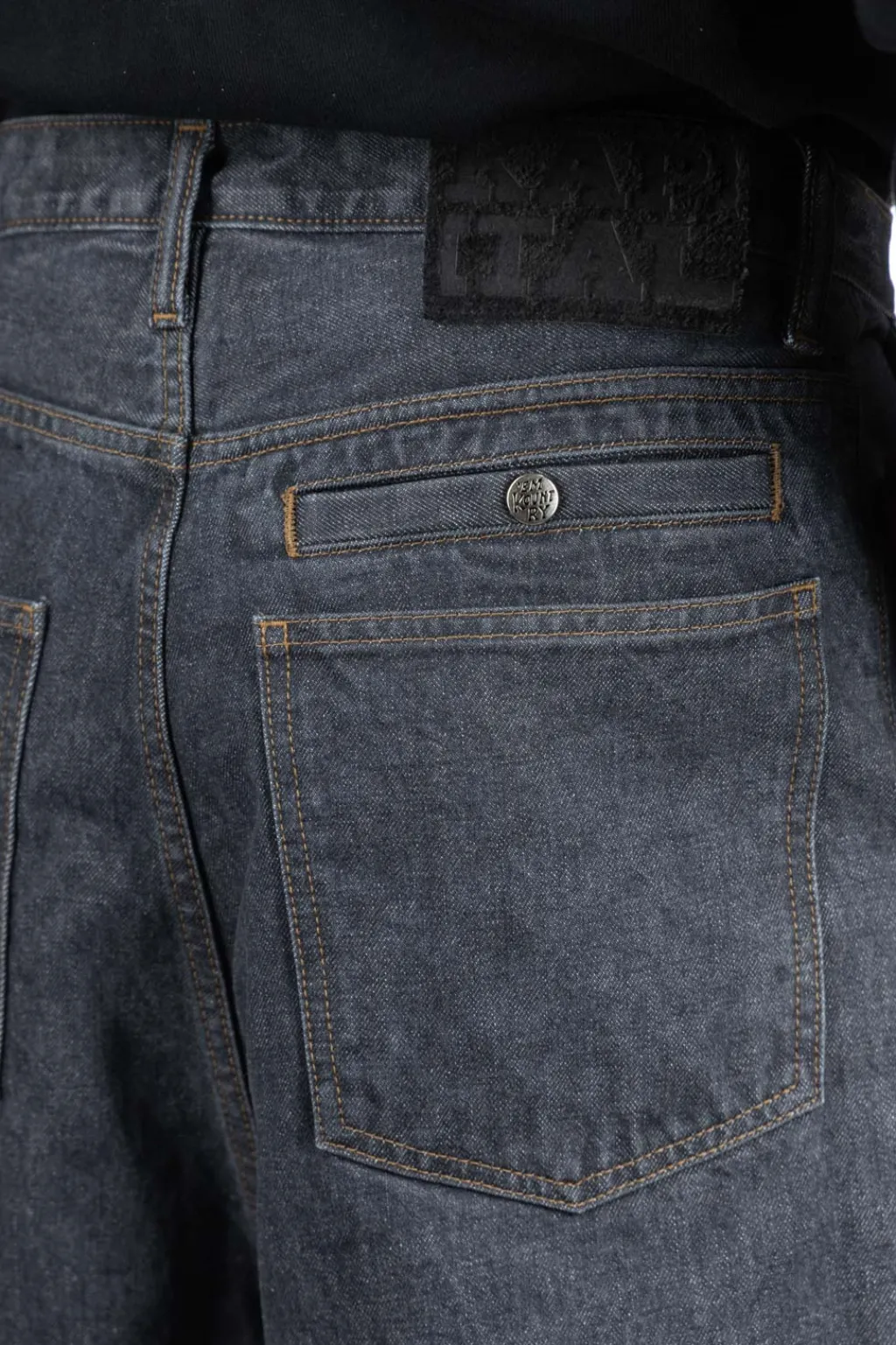 Outlet Kapital 14oz BLKxECR Denim PORT Baggy Pants