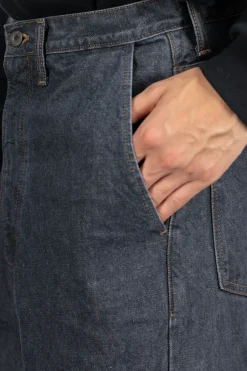 Outlet Kapital 14oz BLKxECR Denim PORT Baggy Pants