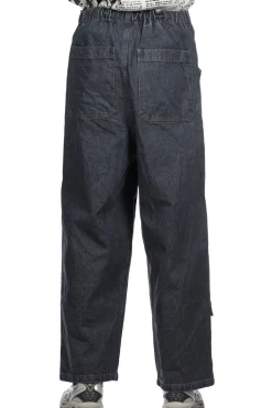 Fashion Kapital 14oz BLKxECR Denim W-Knee EASY Baggy Pants - BNA