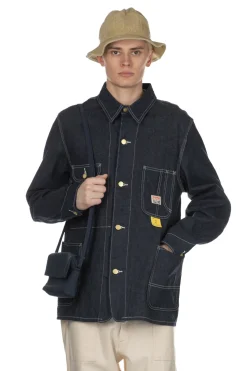 Hot Sugar Cane 11oz Blue Denim Work Coat - A Navy