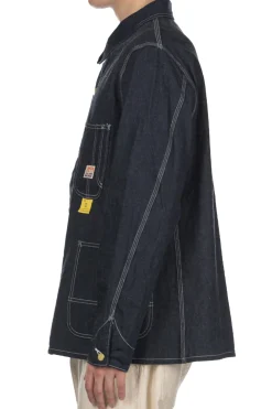 Hot Sugar Cane 11oz Blue Denim Work Coat - A Navy