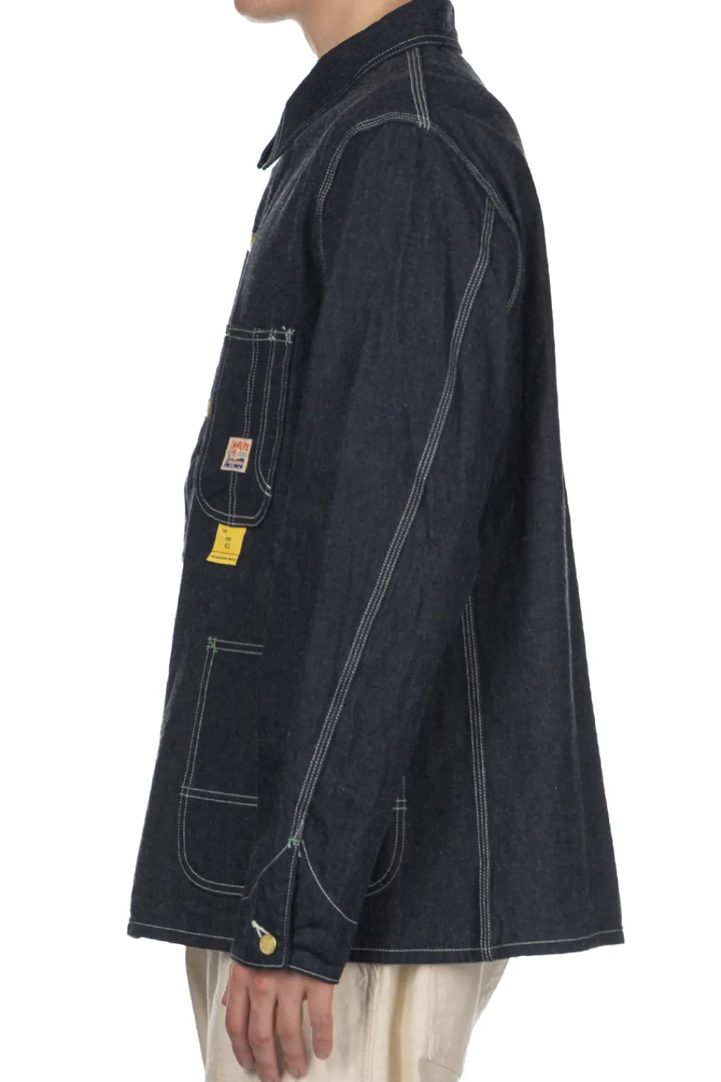 Hot Sugar Cane 11oz Blue Denim Work Coat - A Navy