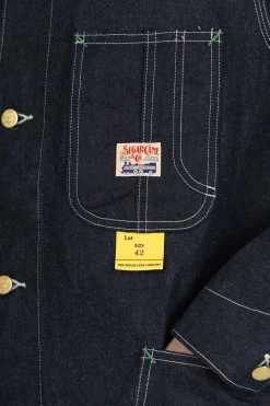 Hot Sugar Cane 11oz Blue Denim Work Coat - A Navy