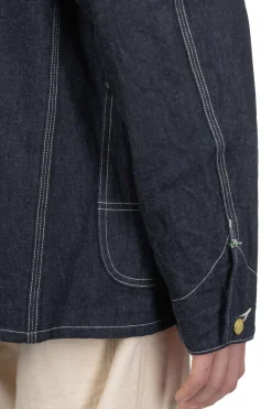 Hot Sugar Cane 11oz Blue Denim Work Coat - A Navy