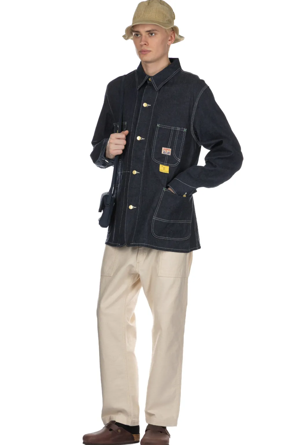 Hot Sugar Cane 11oz Blue Denim Work Coat - A Navy