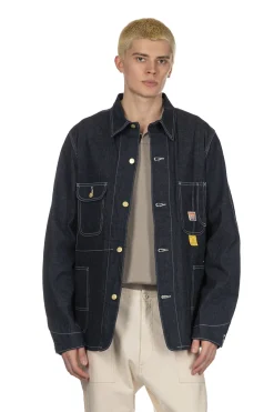 Hot Sugar Cane 11oz Blue Denim Work Coat - A Navy