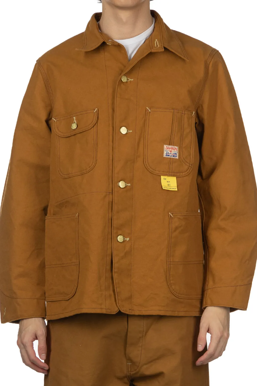 Hot Sugar Cane 13oz. Brown Duck Work Coat - Brown