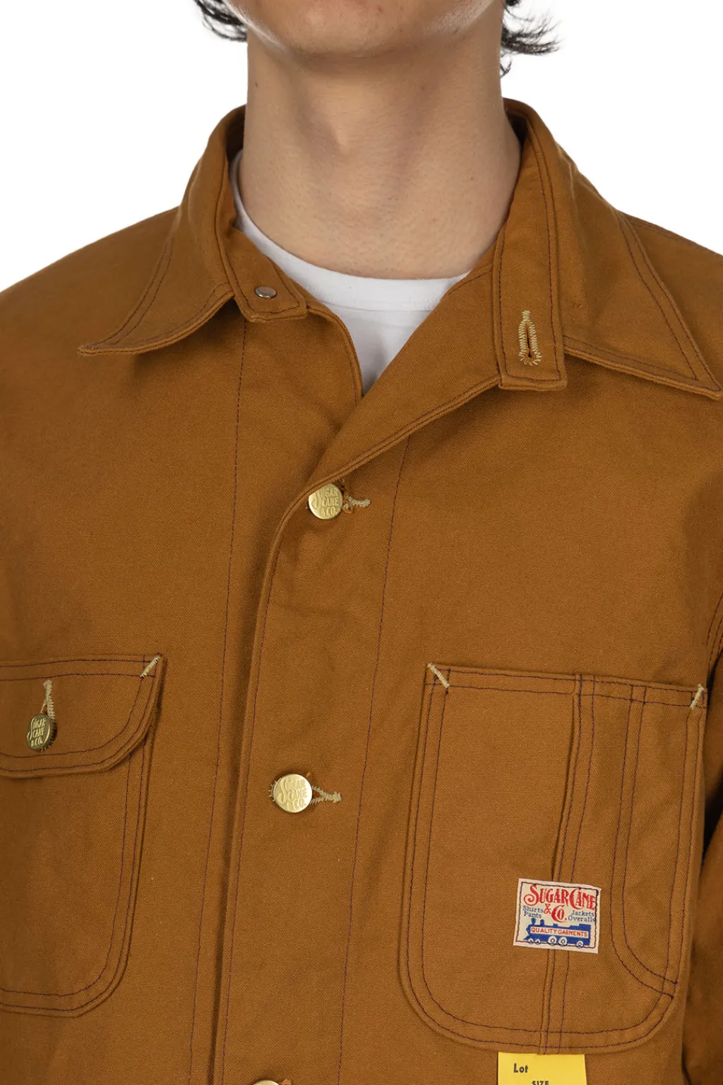 Hot Sugar Cane 13oz. Brown Duck Work Coat - Brown