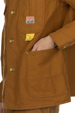 Hot Sugar Cane 13oz. Brown Duck Work Coat - Brown