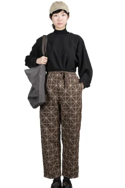 Sale Kapital 8oz Color Denim FOLK-DOJO Sashiko EASY Pants - Brown