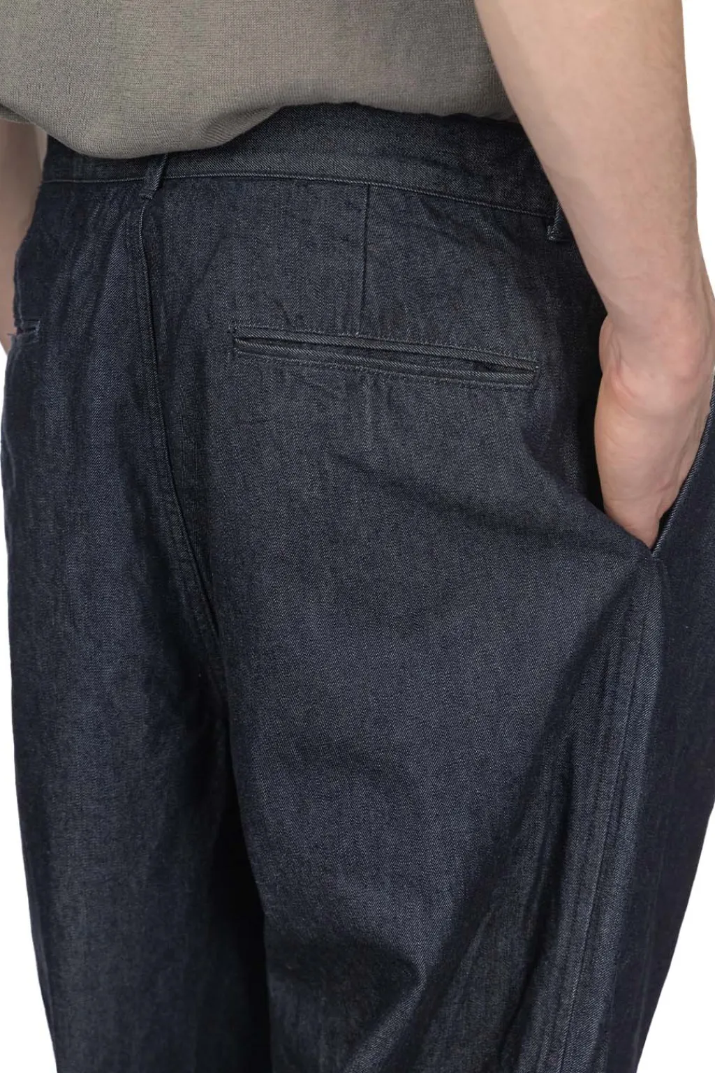 Clearance Still by Hand 10oz Denim 2 Tuck Pants - Navy