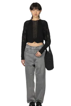 Fashion YLEVE 13.5oz Denim Baggy Fade - Ice Black