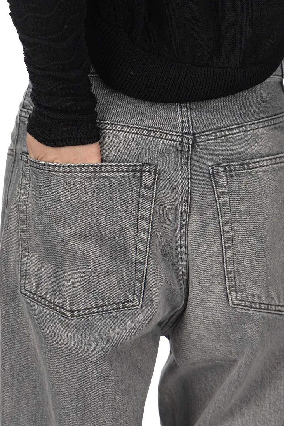 Fashion YLEVE 13.5oz Denim Baggy Fade - Ice Black