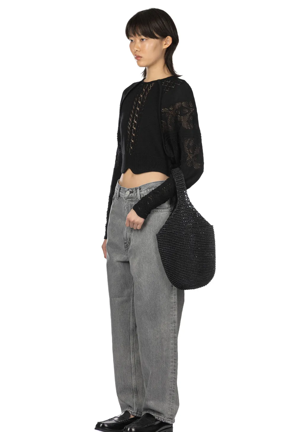 Fashion YLEVE 13.5oz Denim Baggy Fade - Ice Black