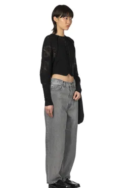 Fashion YLEVE 13.5oz Denim Baggy Fade - Ice Black