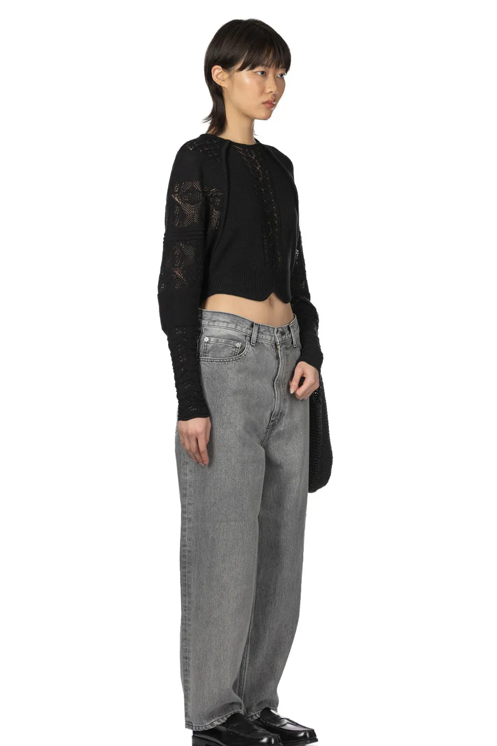 Fashion YLEVE 13.5oz Denim Baggy Fade - Ice Black