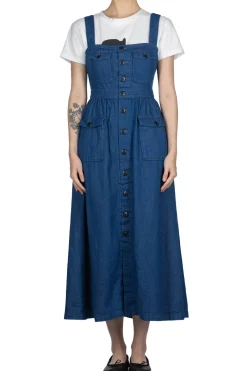 Clearance Kapital 8oz Denim BAKER Jumper Skirt - Indigo