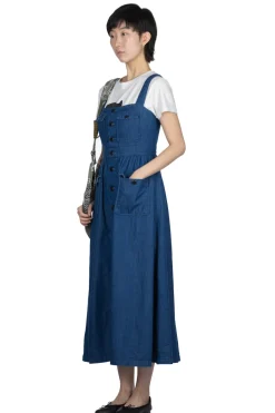 Clearance Kapital 8oz Denim BAKER Jumper Skirt - Indigo