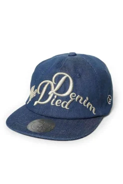 Sale Kapital 11.5oz Denim Baseball Cap (The Denim Died Embroidery) - Indigo