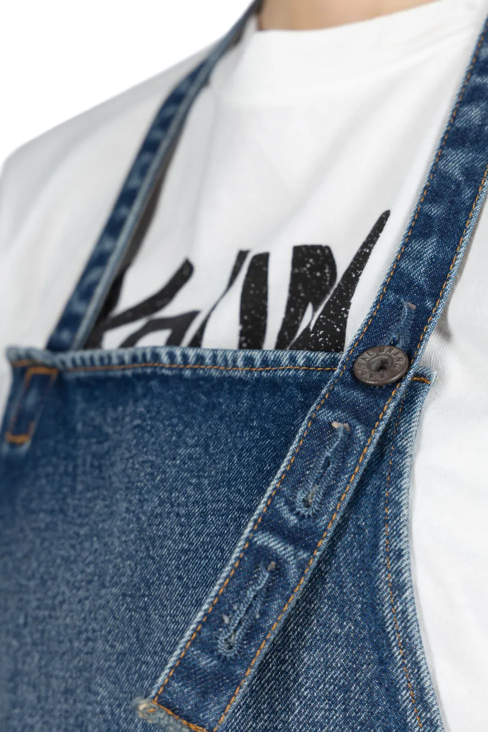 Online Kapital 13oz Denim Damaged AD Apron (DENIM REPAIRS) - 2 Colors