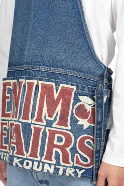 Discount Kapital 13oz Denim Damaged AD Apron (DENIM REPAIRS) - 2 Colors