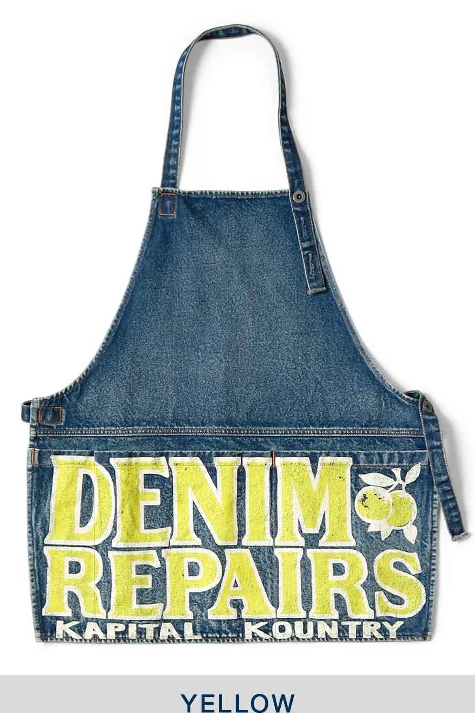 Online Kapital 13oz Denim Damaged AD Apron (DENIM REPAIRS) - 2 Colors
