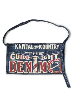 New Kapital 13oz Denim Damaged Shrot AD Apron - Guiding Light