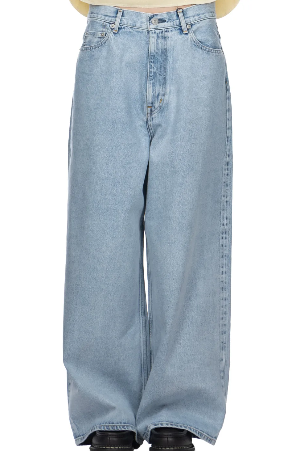 Fashion YLEVE 13.5oz Denim High Waist Wide Fade - Indigo