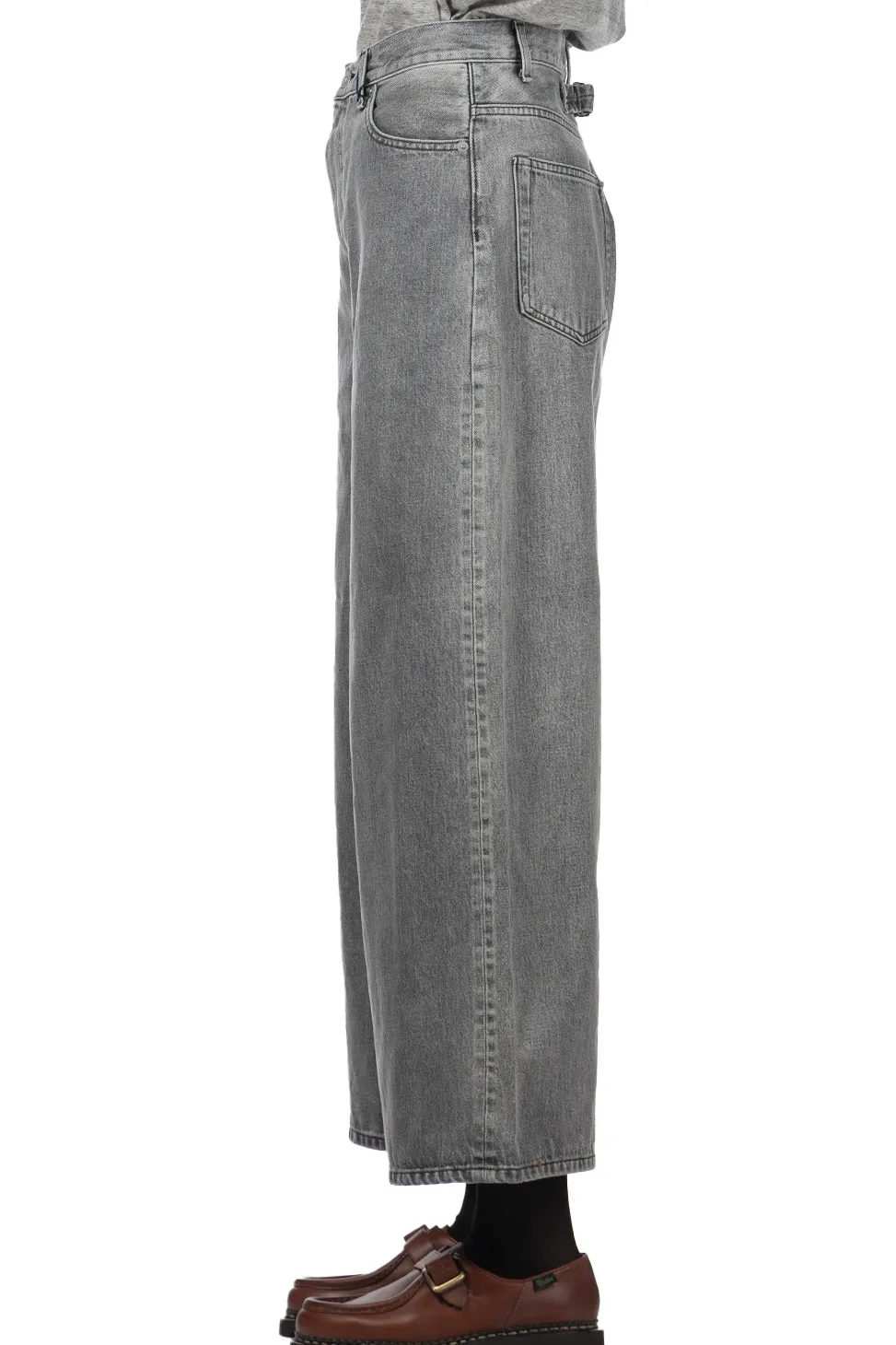 New YLEVE 13.5oz Denim High Waist Wide Fade - Black