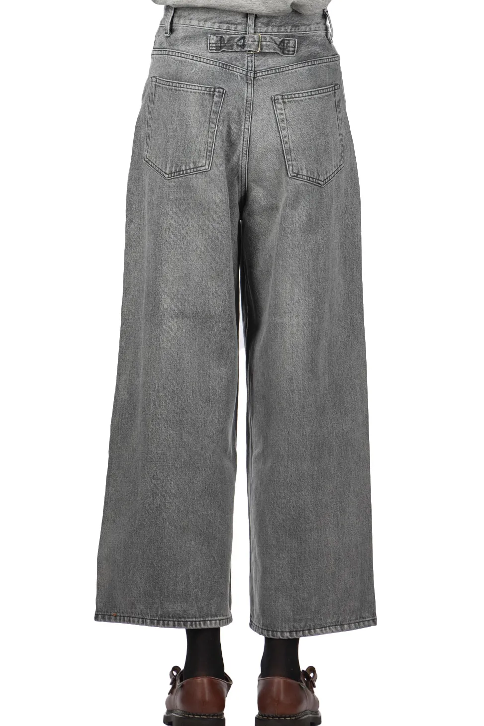 New YLEVE 13.5oz Denim High Waist Wide Fade - Black