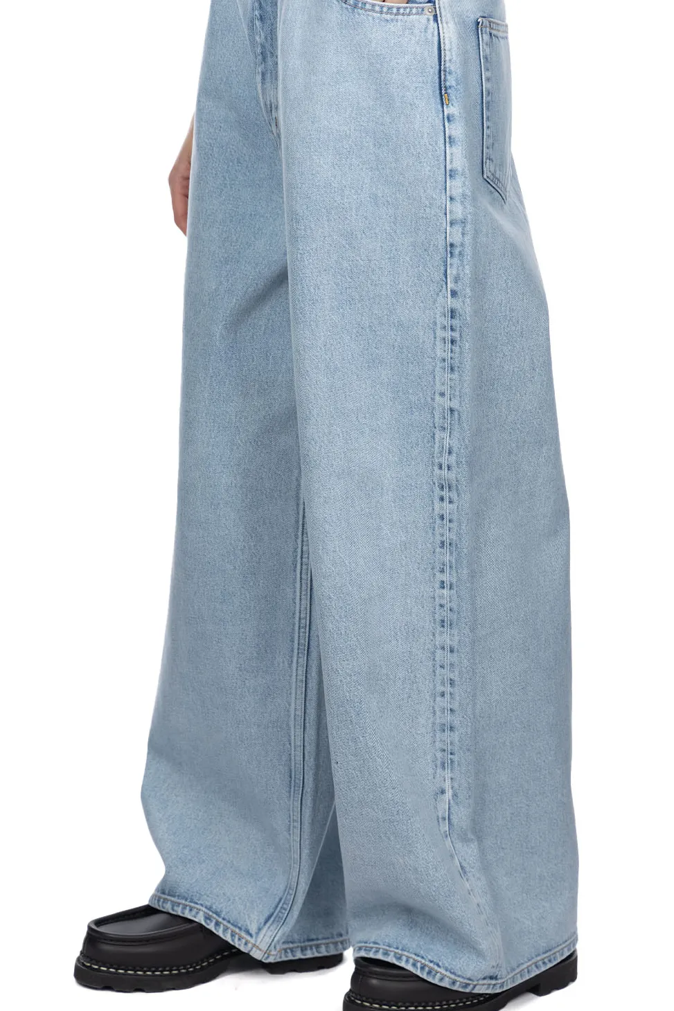 Fashion YLEVE 13.5oz Denim High Waist Wide Fade - Indigo