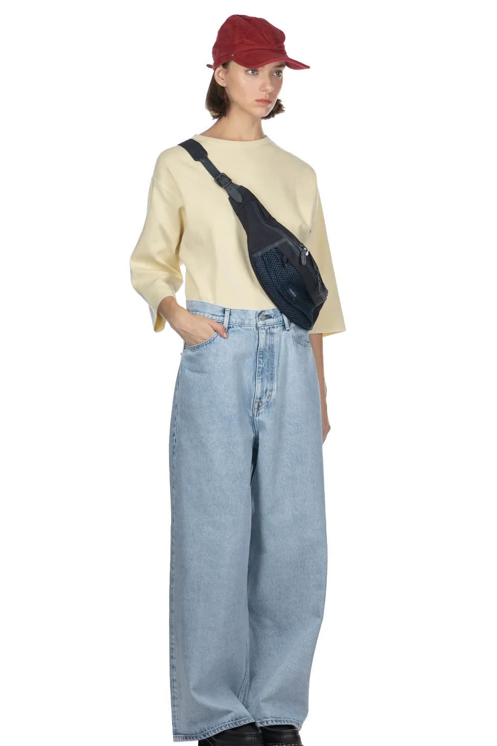 Fashion YLEVE 13.5oz Denim High Waist Wide Fade - Indigo