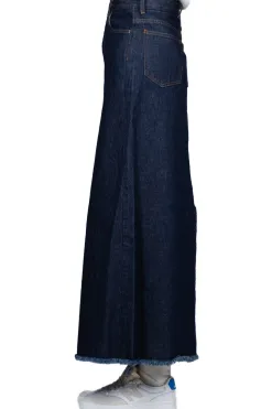 Sale Kapital 13oz Denim High Waisted Maxi Skirt