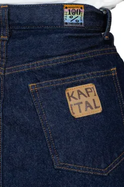 Sale Kapital 13oz Denim High Waisted Maxi Skirt