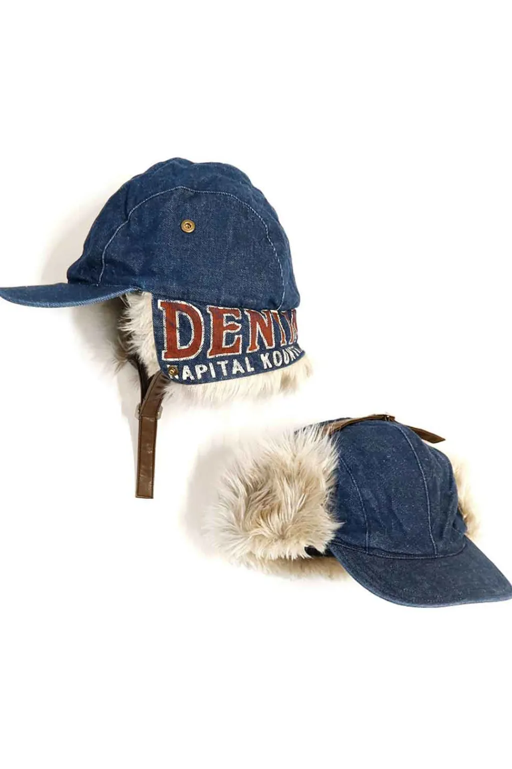 New Kapital 11.5oz Denim LAUNDRY Hunter Cap - Indigo
