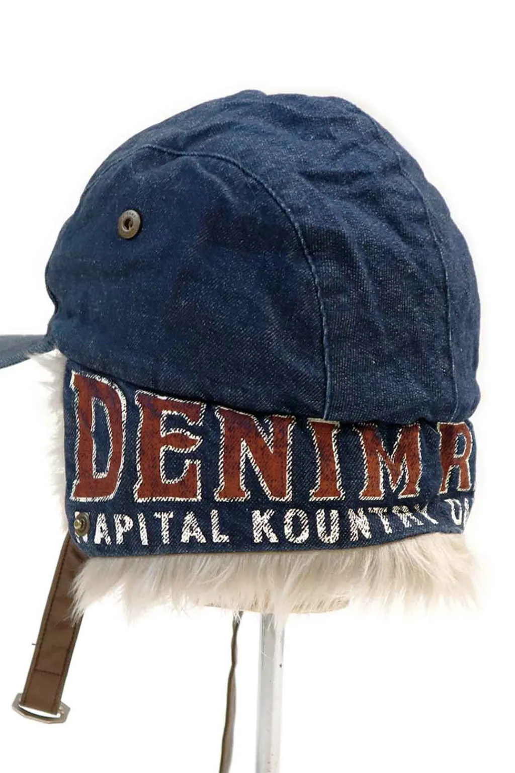 New Kapital 11.5oz Denim LAUNDRY Hunter Cap - Indigo