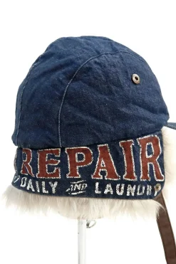New Kapital 11.5oz Denim LAUNDRY Hunter Cap - Indigo