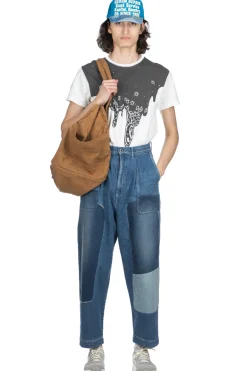Clearance Kapital 11.5oz Denim MINING Damaged High Waisted DAKOTA Pants