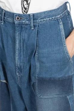 Clearance Kapital 11.5oz Denim MINING Damaged High Waisted DAKOTA Pants