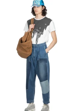 Clearance Kapital 11.5oz Denim MINING Damaged High Waisted DAKOTA Pants