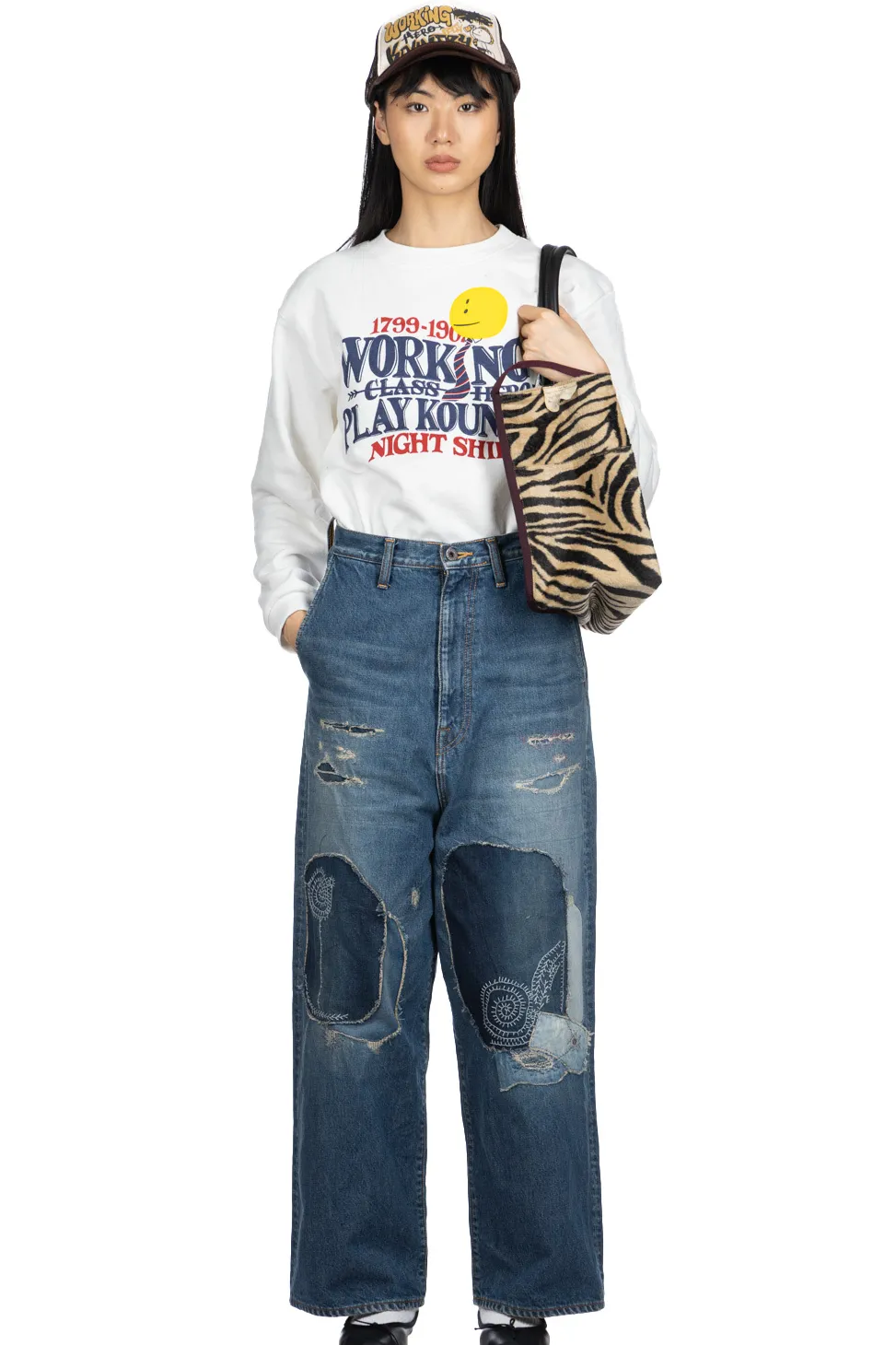 Hot Kapital 14oz Denim PORT Baggy Pants (HIPPIE-Champetre Remake)