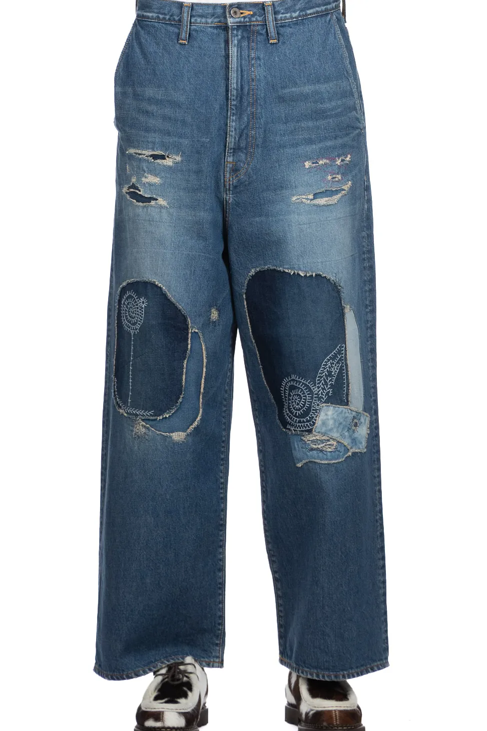 Discount Kapital 14oz Denim PORT Baggy Pants (HIPPIE-Champetre Remake)