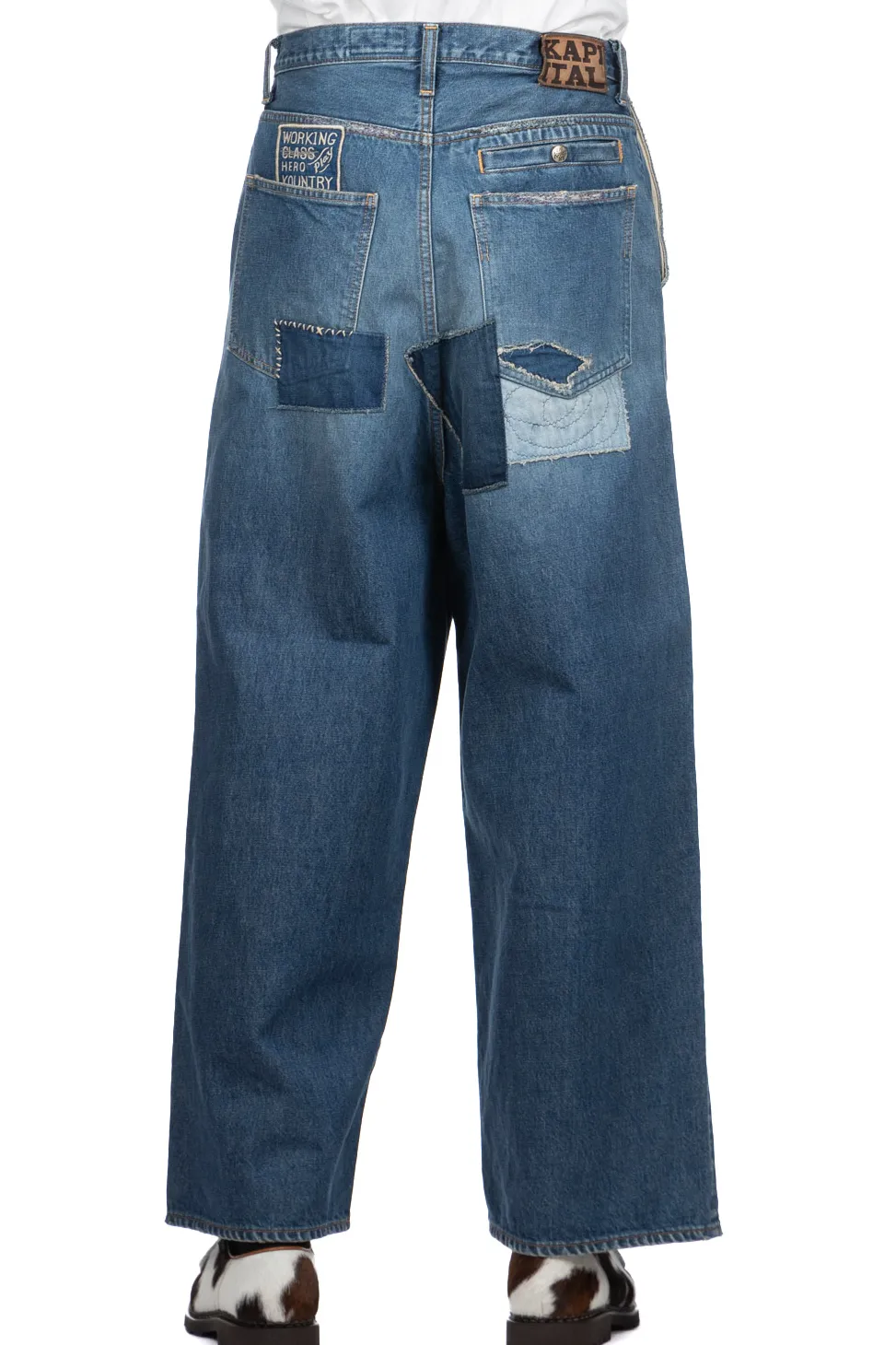 Discount Kapital 14oz Denim PORT Baggy Pants (HIPPIE-Champetre Remake)