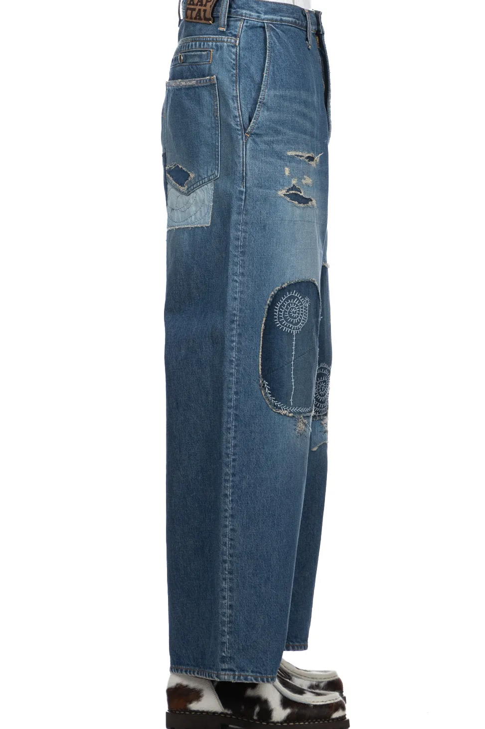 Discount Kapital 14oz Denim PORT Baggy Pants (HIPPIE-Champetre Remake)
