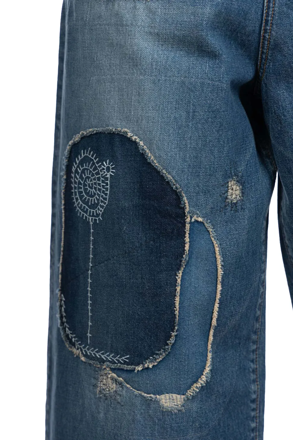 Discount Kapital 14oz Denim PORT Baggy Pants (HIPPIE-Champetre Remake)